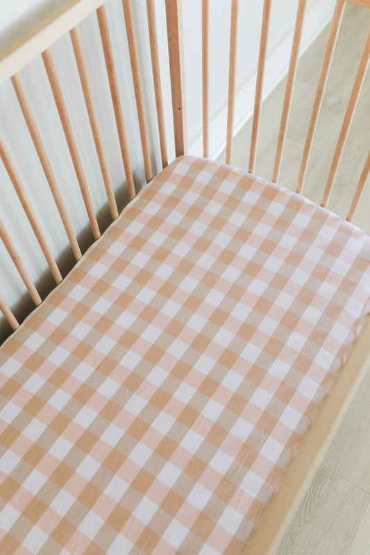 Pretty As A Peach Cot Fitted Sheet