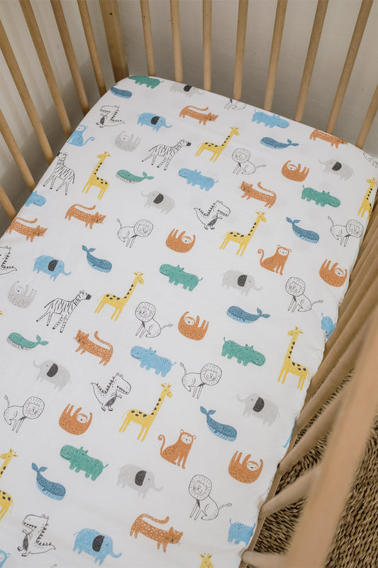 Dino Safari Cot Fitted Sheet