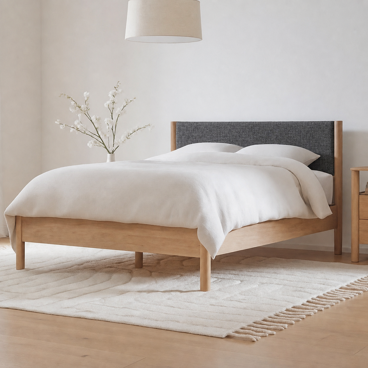 Fabric media | Classic Headboard | Charcoal