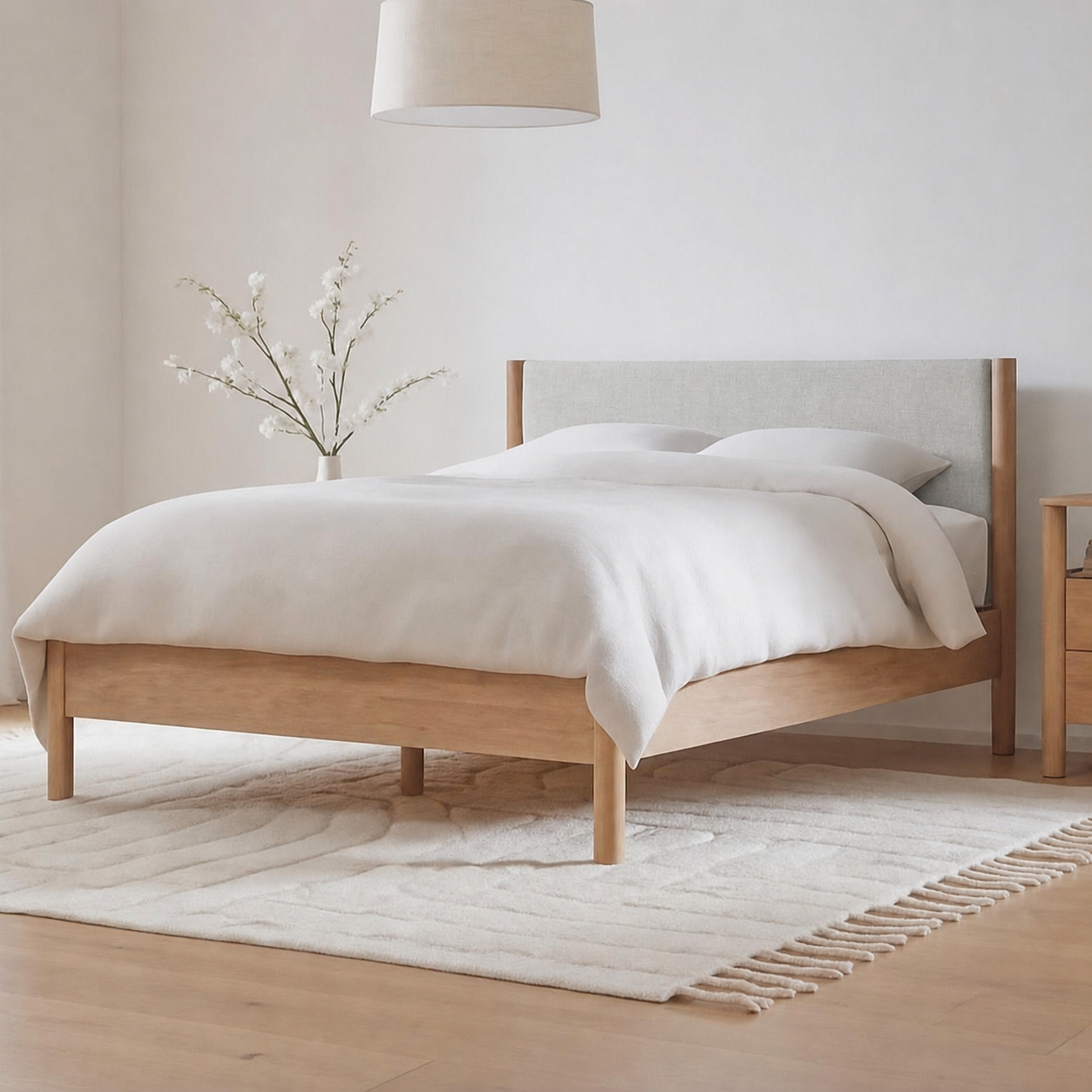 Fabric media | Classic Headboard | Limestone
