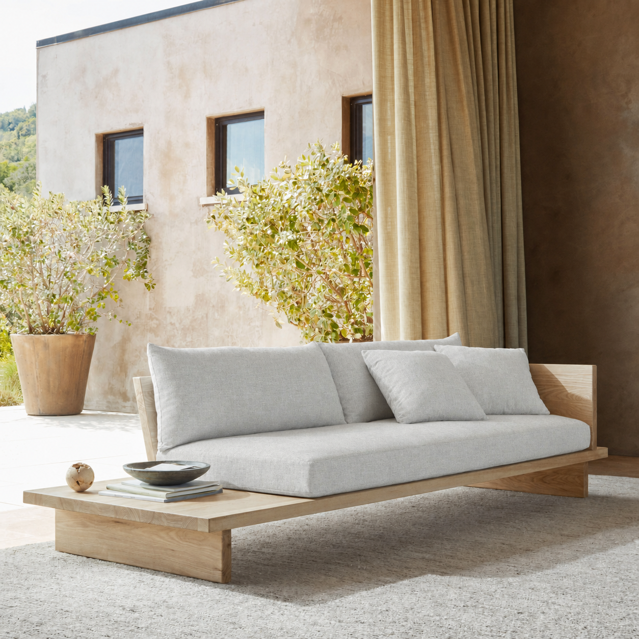 Fabric media | Classic Lounger | Limestone