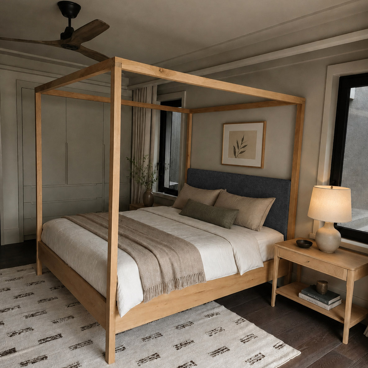 Fabric media | Classic Upholstered Poster | Charcoal