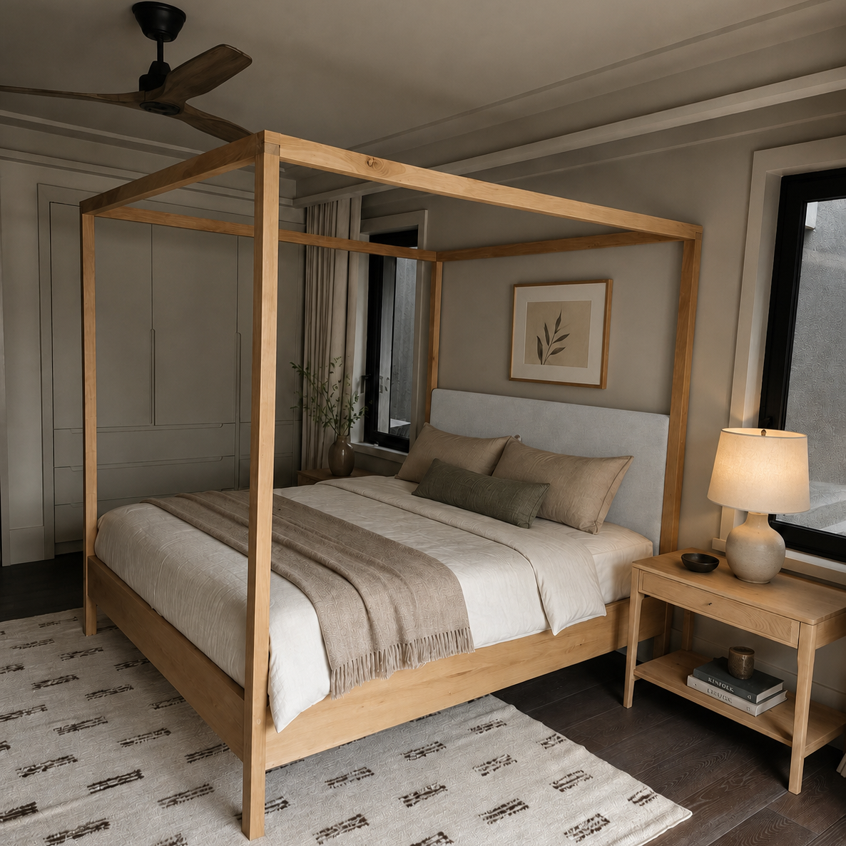 Fabric media | Classic Upholstered Poster | Limestone