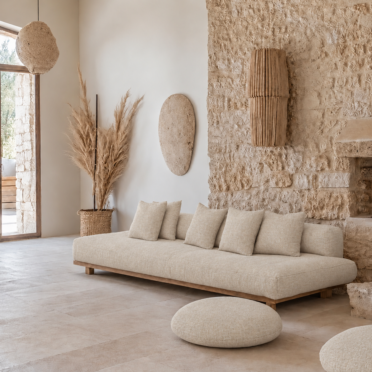 Fabric media | Hinoki Sofa | Rattan