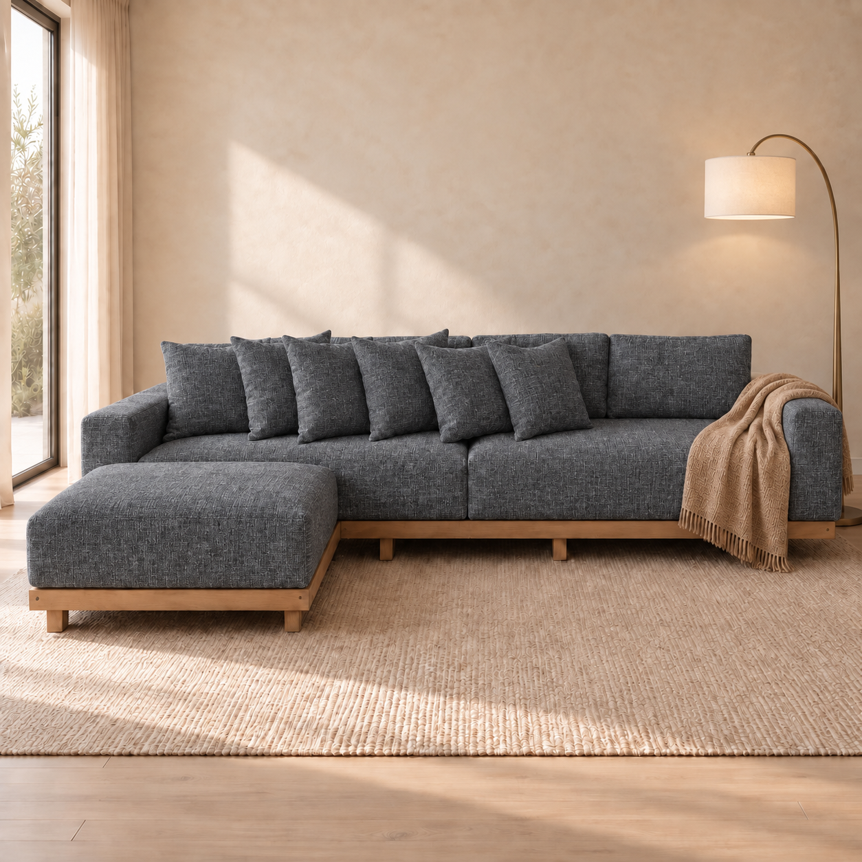 Fabric media | Marbella Sofa | Charcoal