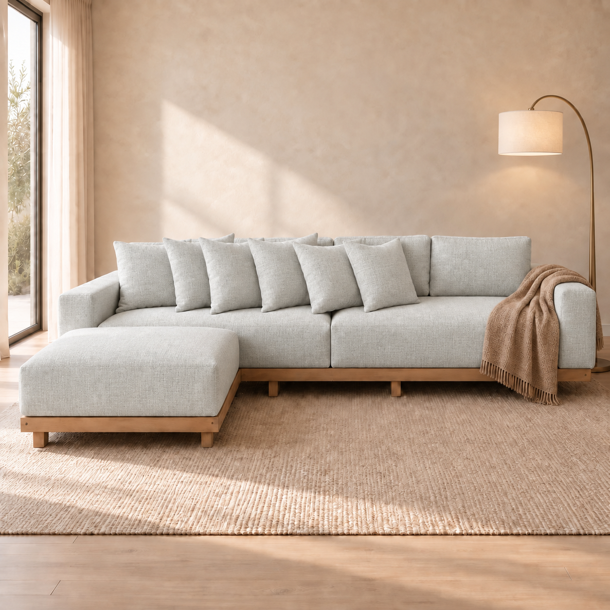 Fabric media | Marbella Sofa | Limestone