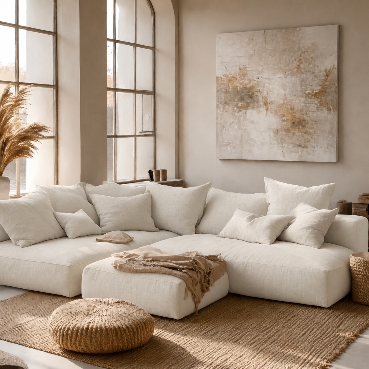 Fabric media | Sanctuary Modular Sofa | Cream