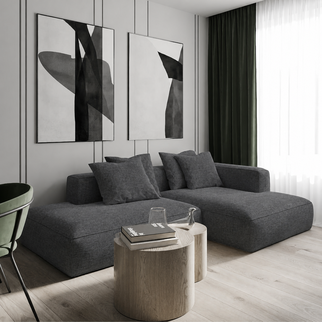 Fabric media | Hampton | Charcoal