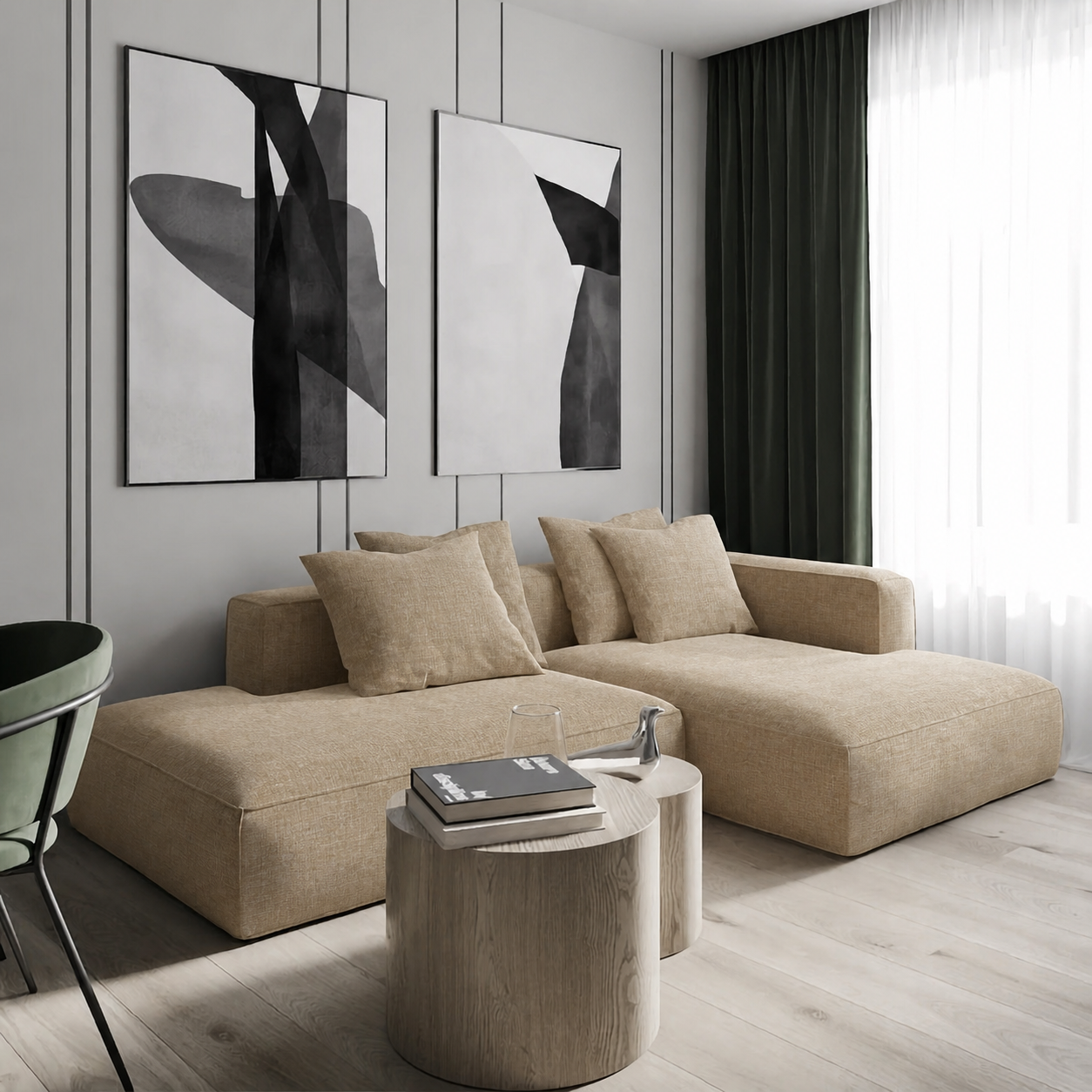 Fabric media | Hampton | Seagrass