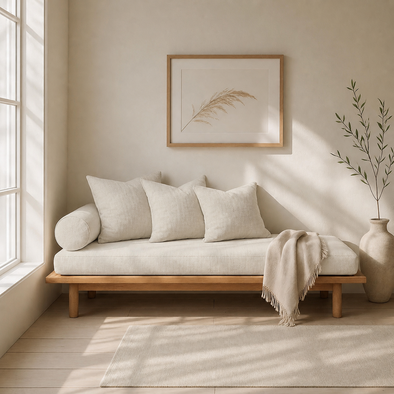 Fabric media | Solace Daybed | Cream