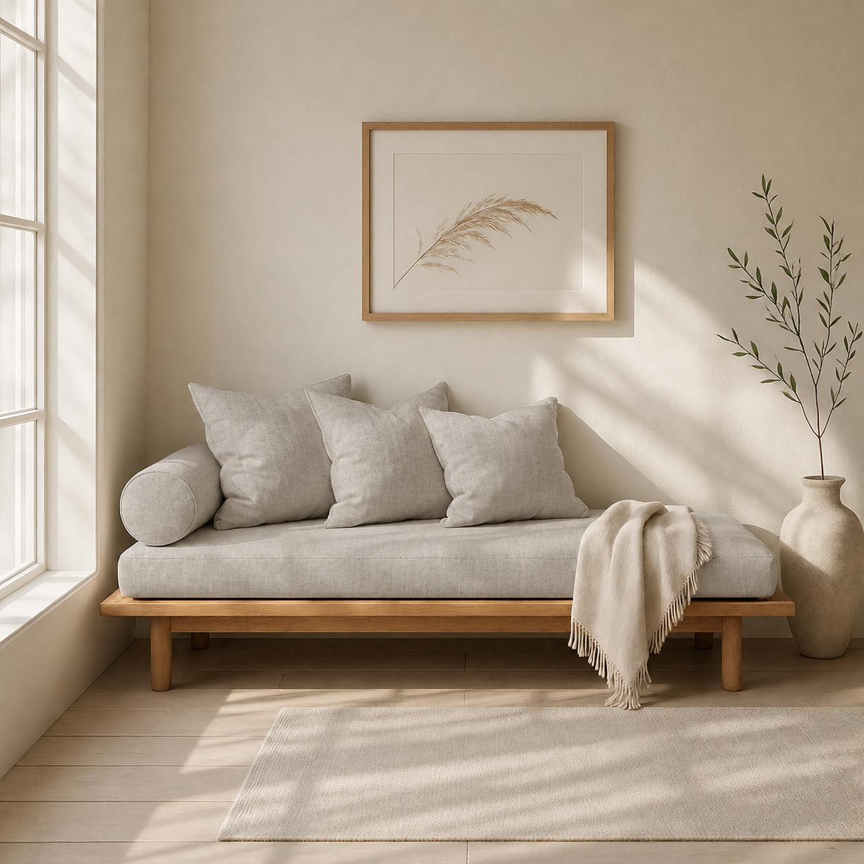 Fabric media | Solace Daybed | Oyster