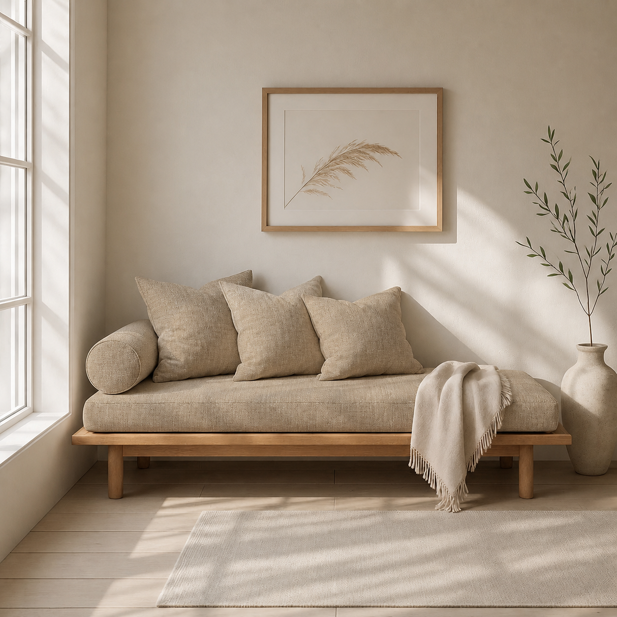 Fabric media | Solace Daybed | Seagrass