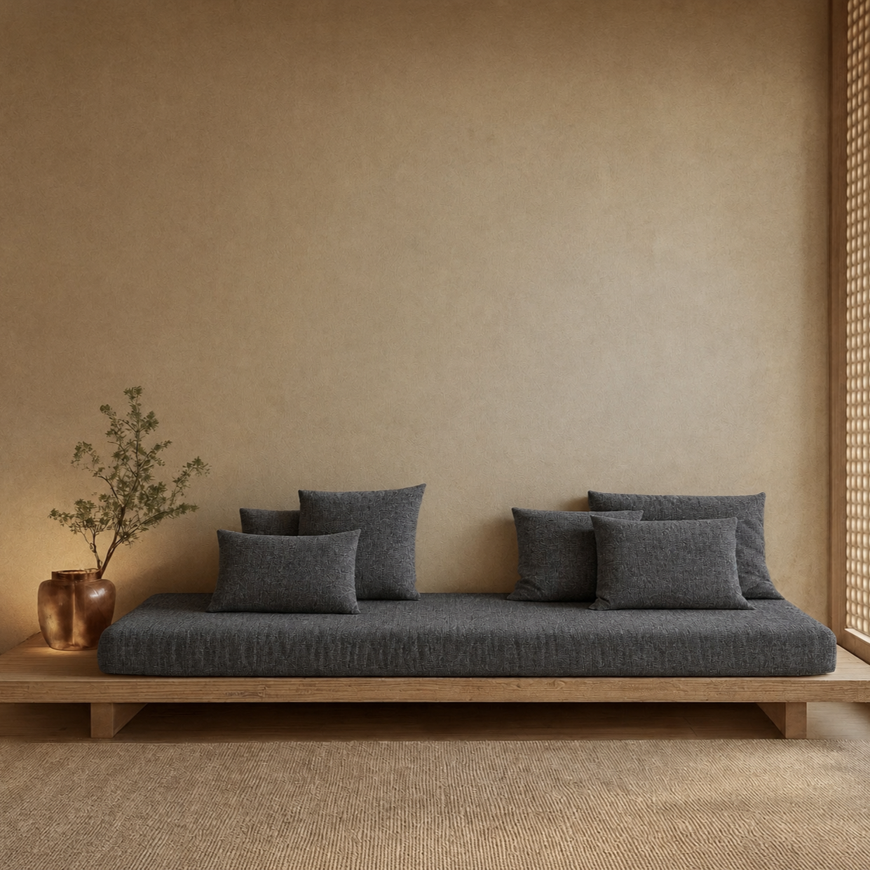 Fabric media | Zen Lounger | Charcoal