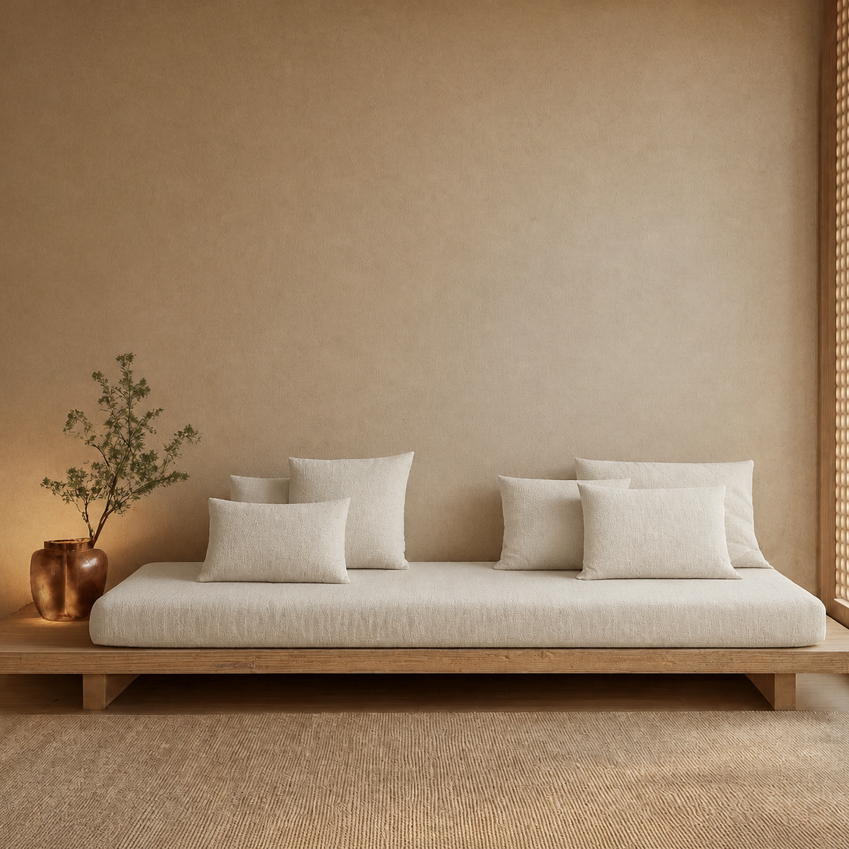 Fabric media | Zen Lounger | Cream