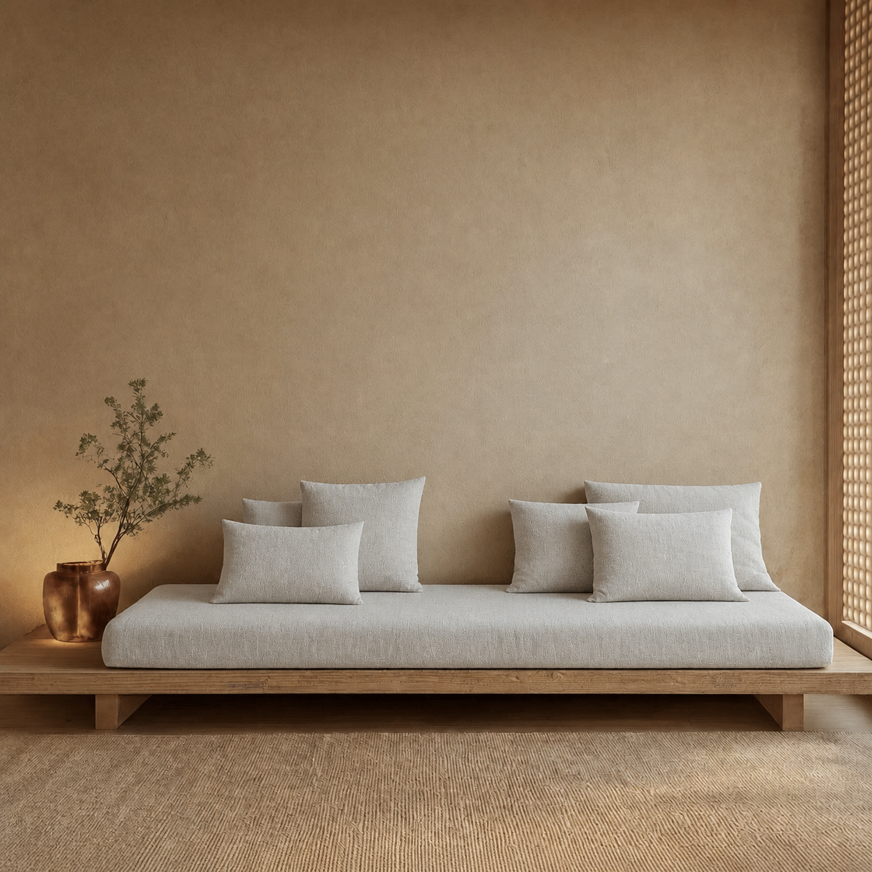 Fabric media | Zen Lounger | Limestone